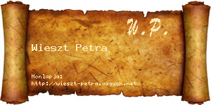Wieszt Petra névjegykártya