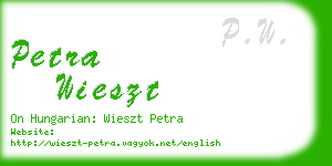 petra wieszt business card